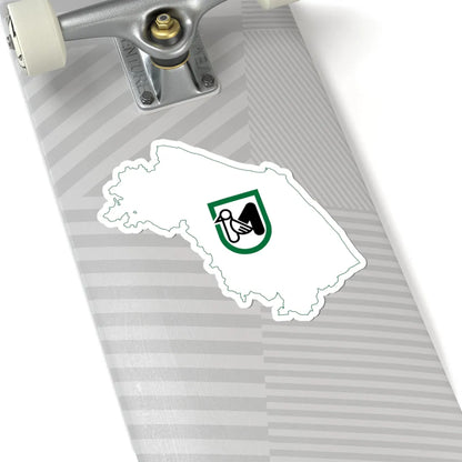Flag map of Marche (Italy) STICKER Vinyl Kiss-Cut Decal - The Sticker Space