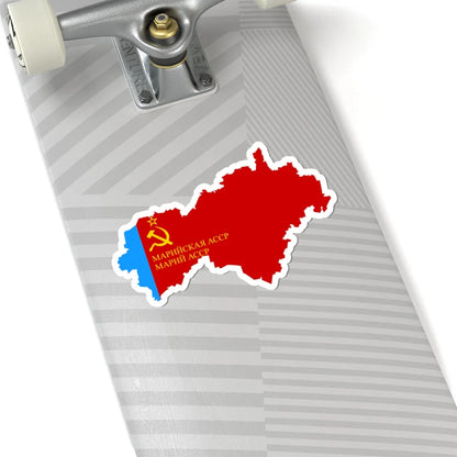 Flag-map of Mari ASSR (Russia) STICKER Vinyl Kiss-Cut Decal - The Sticker Space