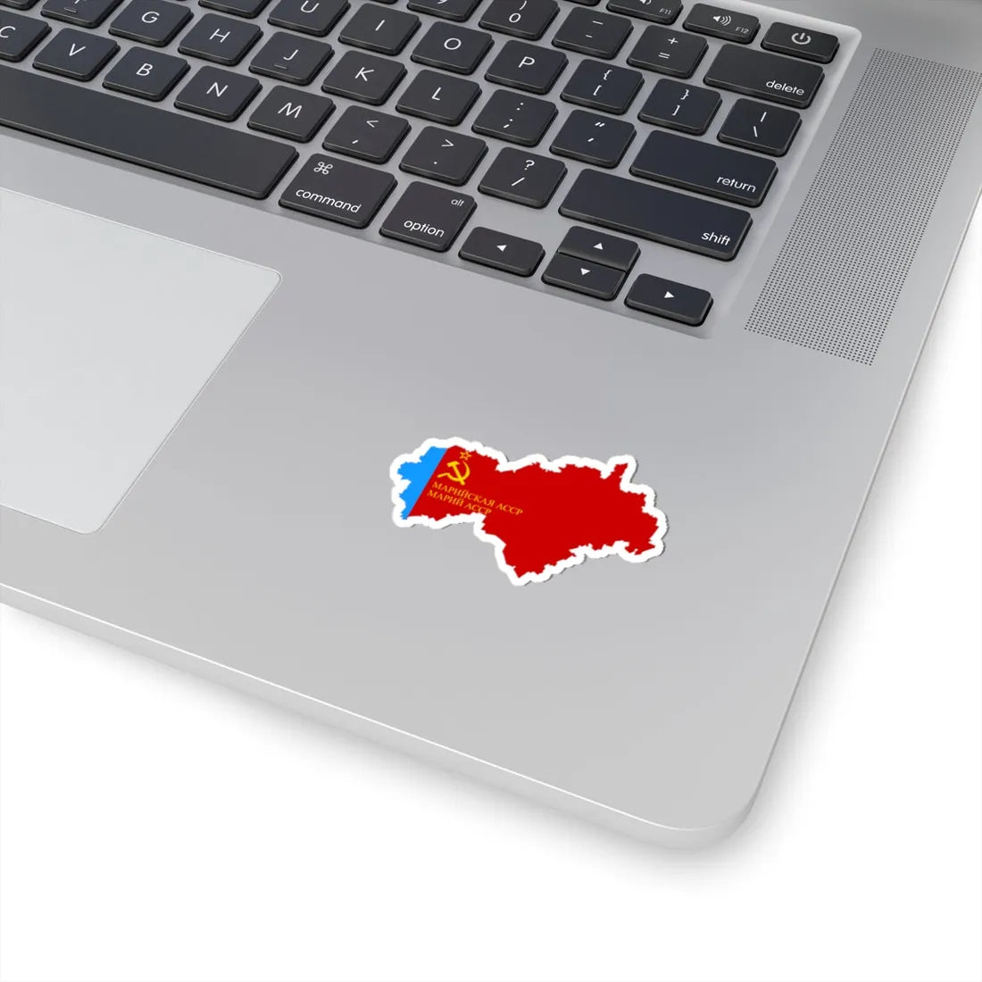 Flag-map of Mari ASSR (Russia) STICKER Vinyl Kiss-Cut Decal - The Sticker Space