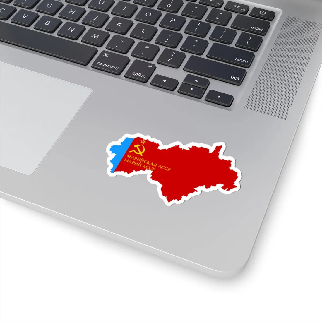 Flag-map of Mari ASSR (Russia) STICKER Vinyl Kiss-Cut Decal - The Sticker Space