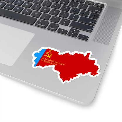 Flag-map of Mari ASSR (Russia) STICKER Vinyl Kiss-Cut Decal - The Sticker Space