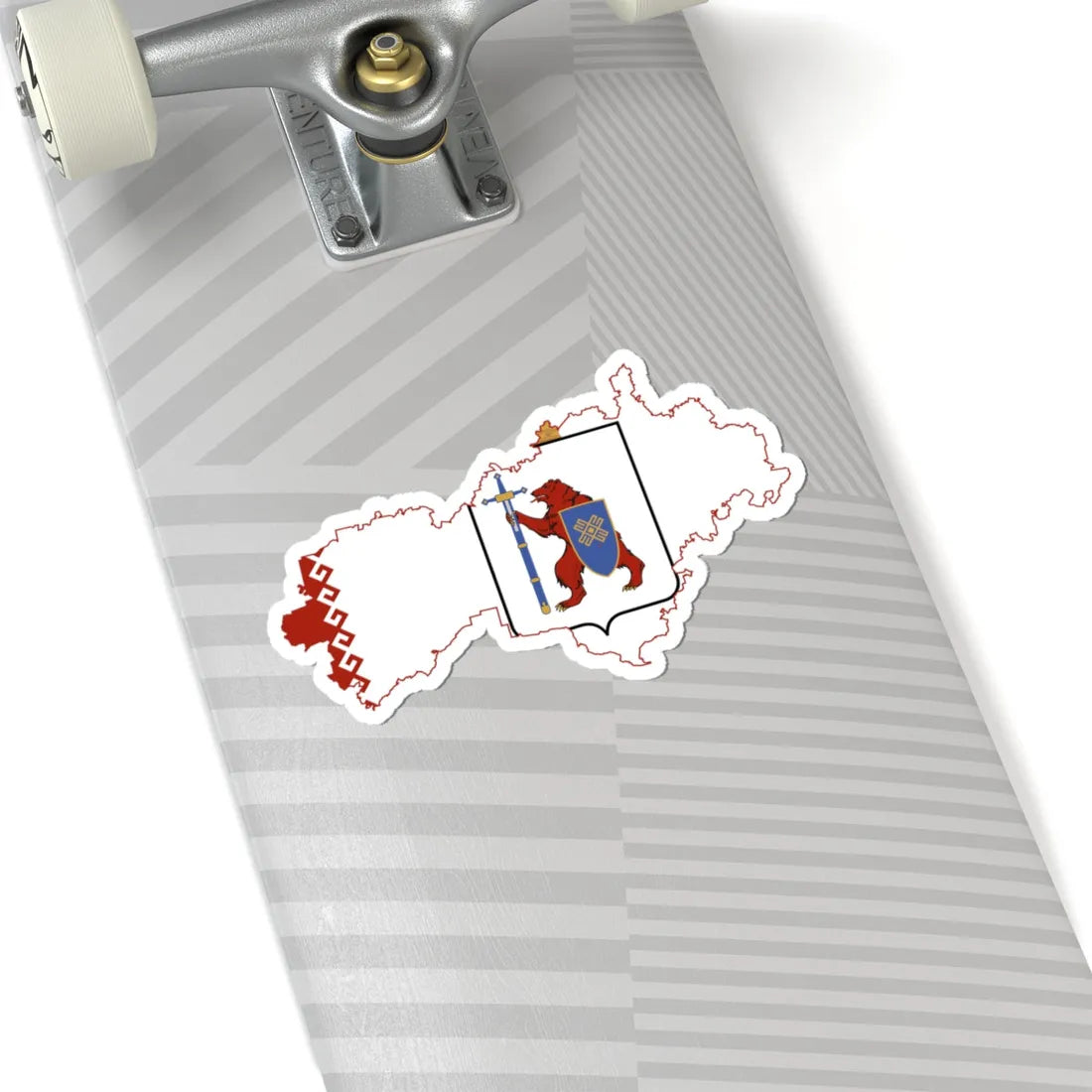 Flag-map of Mari El (Russia) STICKER Vinyl Kiss-Cut Decal - The Sticker Space