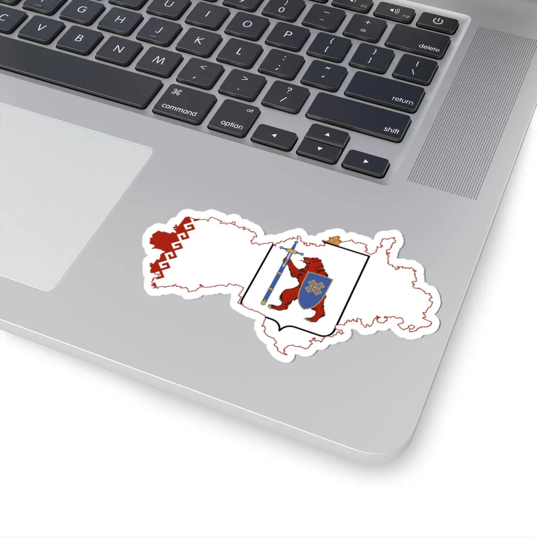 Flag-map of Mari El (Russia) STICKER Vinyl Kiss-Cut Decal - The Sticker Space