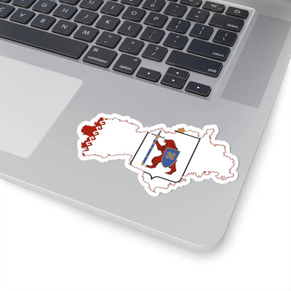 Flag-map of Mari El (Russia) STICKER Vinyl Kiss-Cut Decal - The Sticker Space