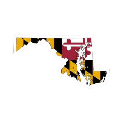 Flag-map of Maryland (United States) STICKER Vinyl Kiss-Cut Decal 2 Inch White - The Sticker Space