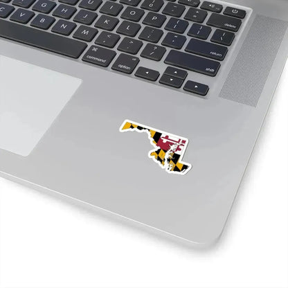 Flag-map of Maryland (United States) STICKER Vinyl Kiss-Cut Decal - The Sticker Space