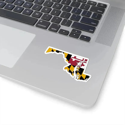 Flag-map of Maryland (United States) STICKER Vinyl Kiss-Cut Decal - The Sticker Space