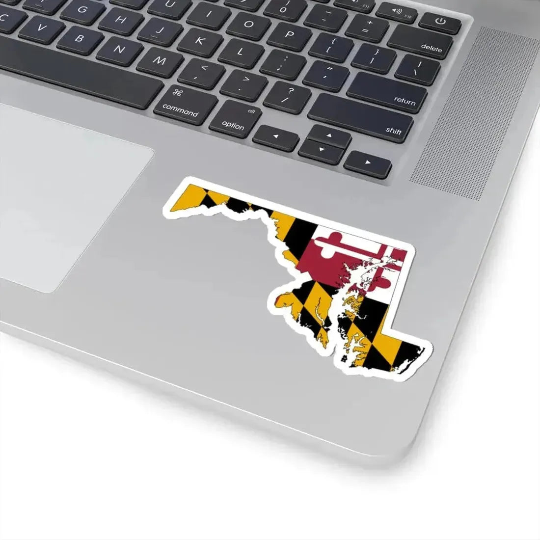 Flag-map of Maryland (United States) STICKER Vinyl Kiss-Cut Decal - The Sticker Space
