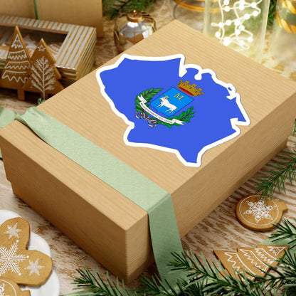 Flag map of Matera (Italy) STICKER Vinyl Kiss-Cut Decal - The Sticker Space