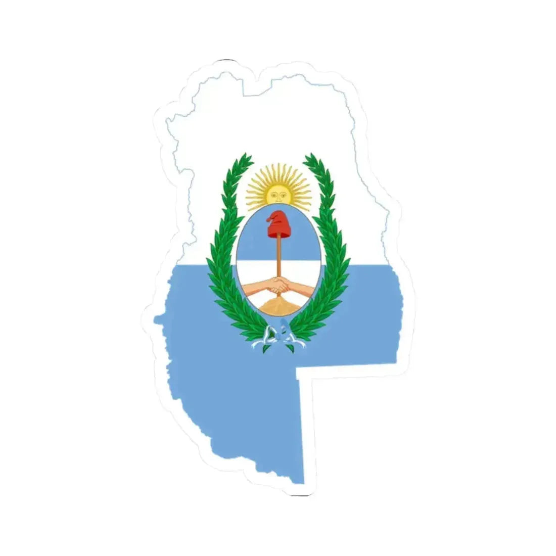 Flag-map of Mendoza Province (Argentina) STICKER Vinyl Kiss-Cut Decal 2 Inch White - The Sticker Space