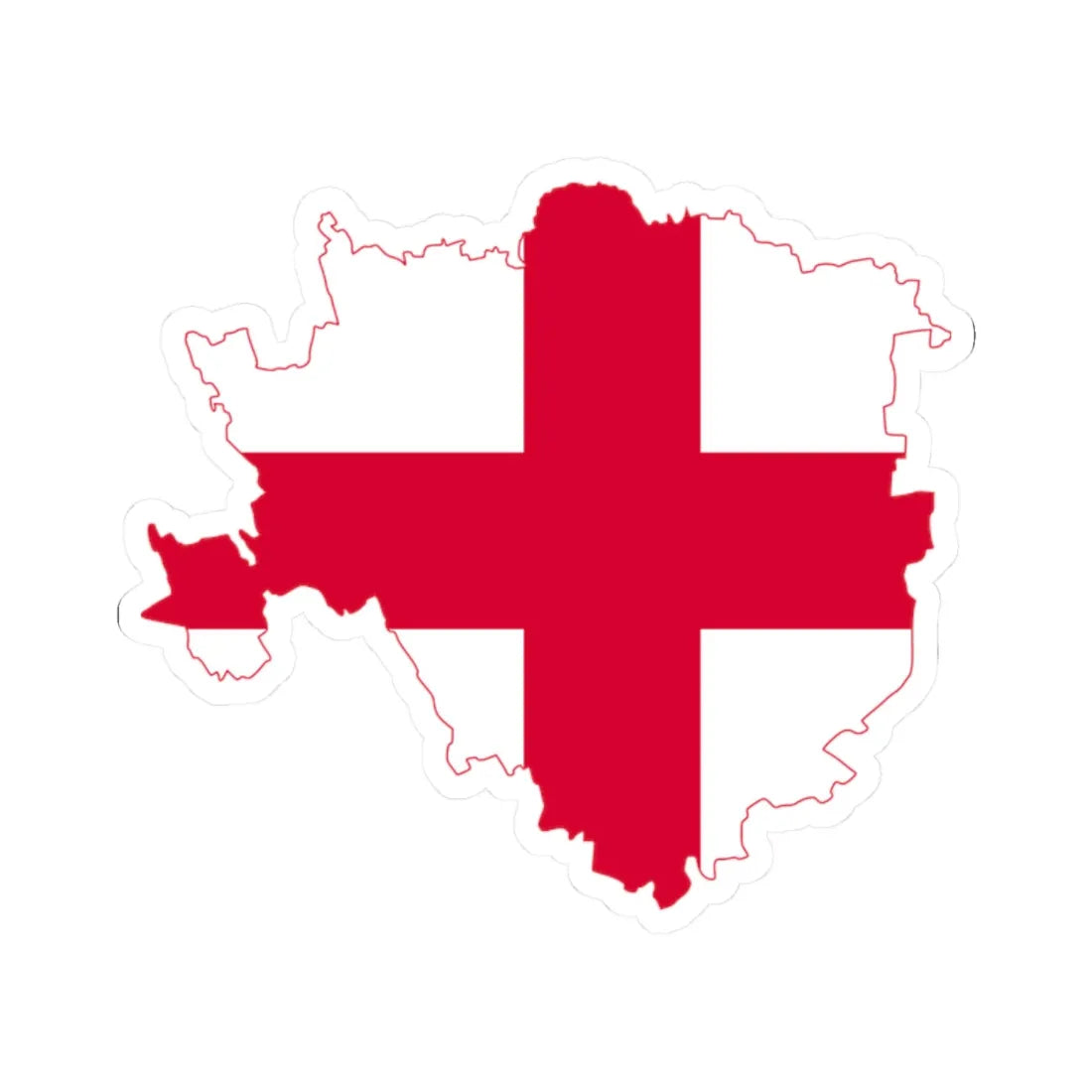 Flag map of Milan (Italy) STICKER Vinyl Kiss-Cut Decal 2 Inch White - The Sticker Space