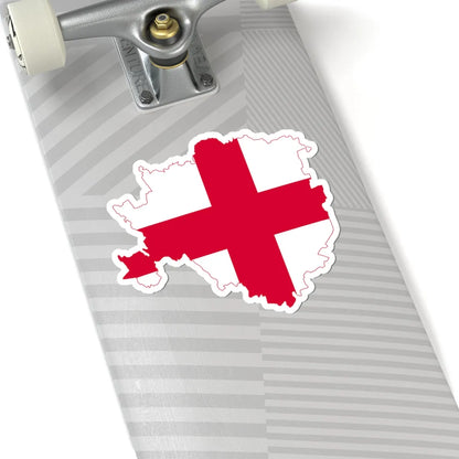 Flag map of Milan (Italy) STICKER Vinyl Kiss-Cut Decal - The Sticker Space