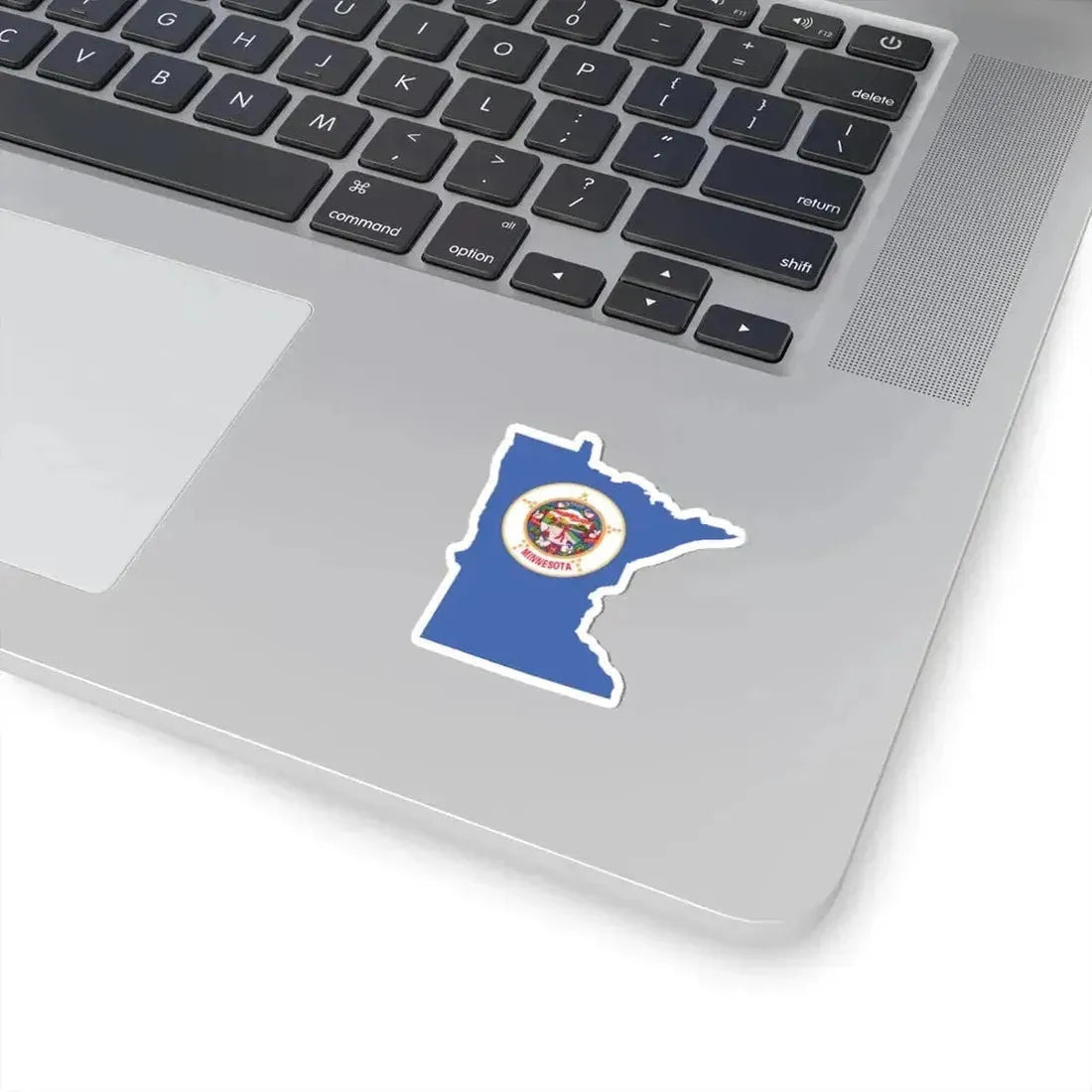 Flag-map of Minnesota alternative version (United States) STICKER Vinyl Kiss-Cut Decal - The Sticker Space