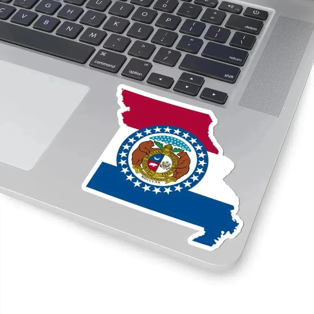 Flag-map of Missouri (United States) STICKER Vinyl Kiss-Cut Decal - The Sticker Space