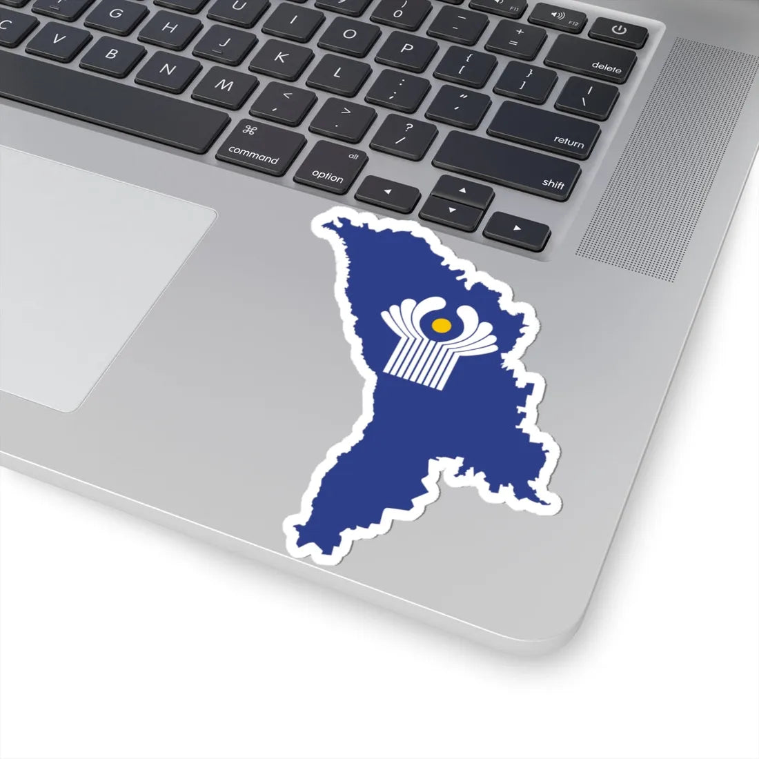 Flag-map of Moldova CIS (Moldova) STICKER Vinyl Kiss-Cut Decal - The Sticker Space