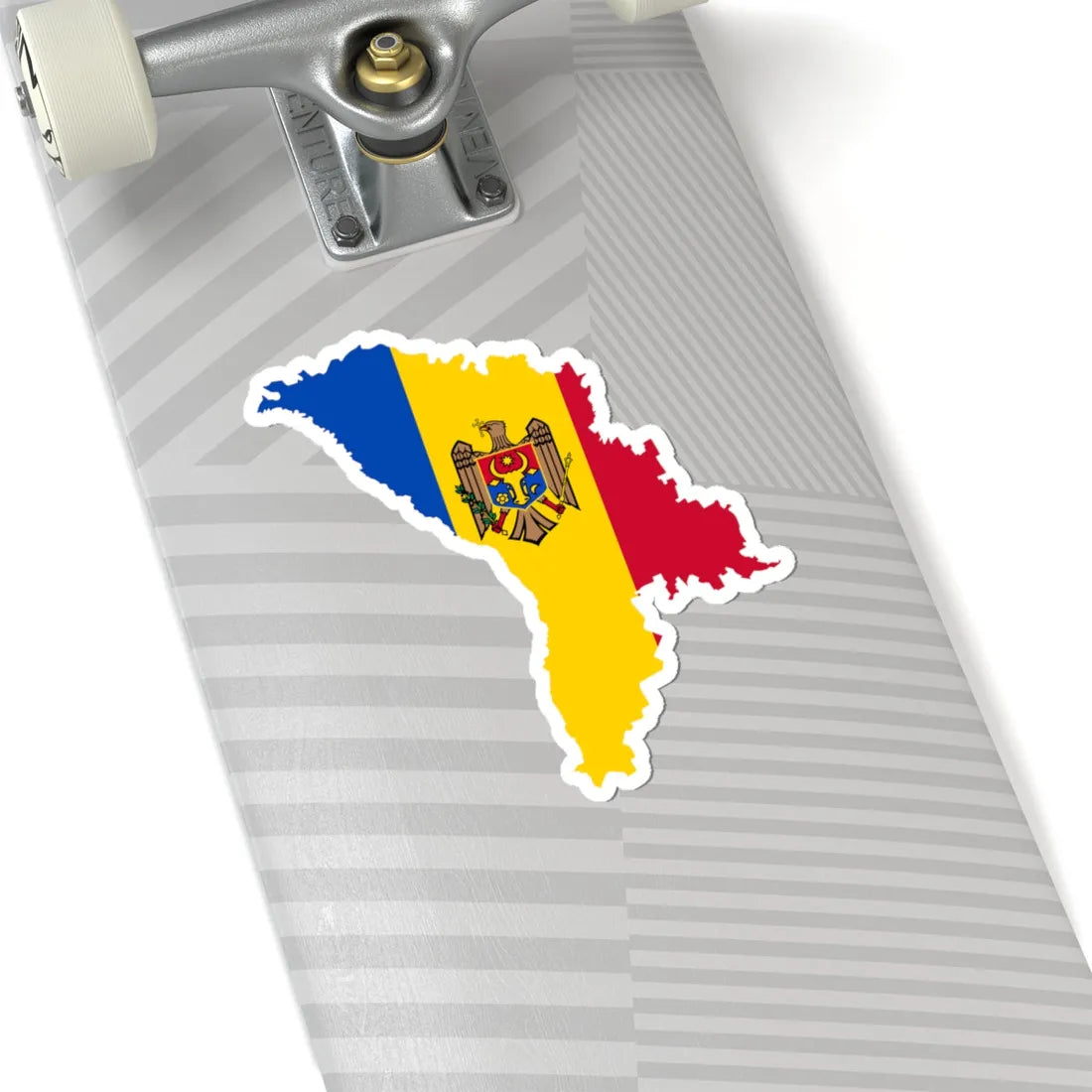 Flag map of Moldova (Moldova) STICKER Vinyl Kiss-Cut Decal - The Sticker Space