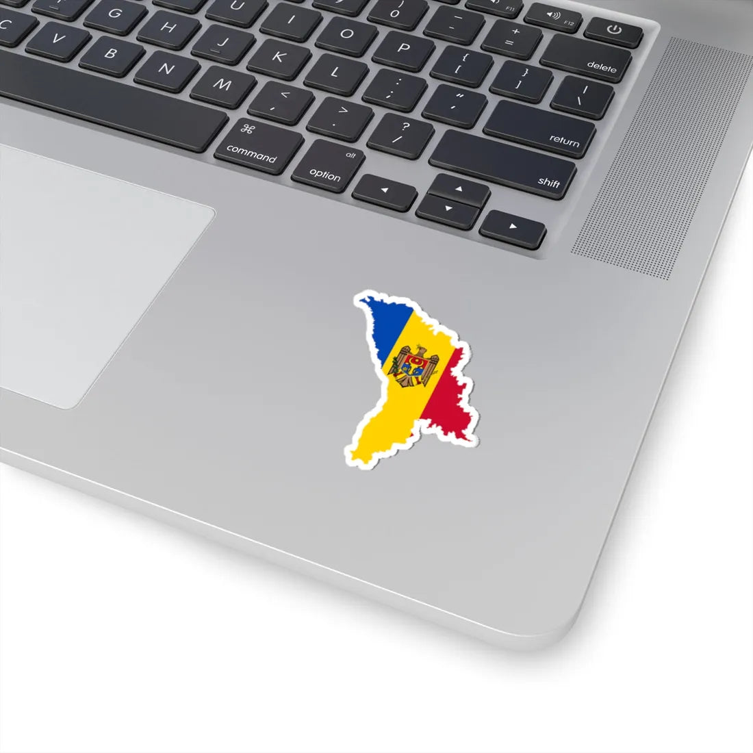 Flag map of Moldova (Moldova) STICKER Vinyl Kiss-Cut Decal - The Sticker Space
