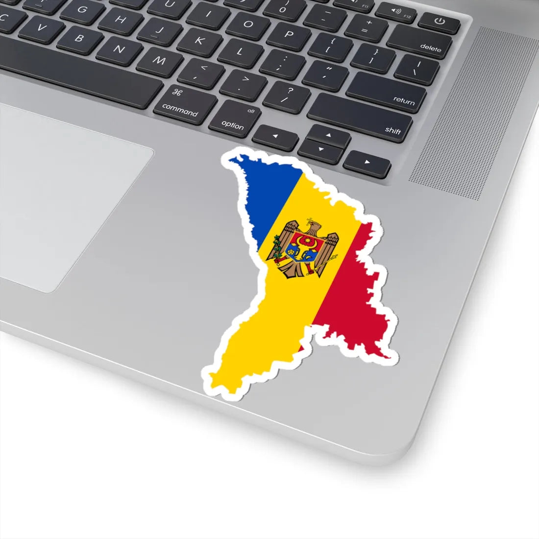 Flag map of Moldova (Moldova) STICKER Vinyl Kiss-Cut Decal - The Sticker Space