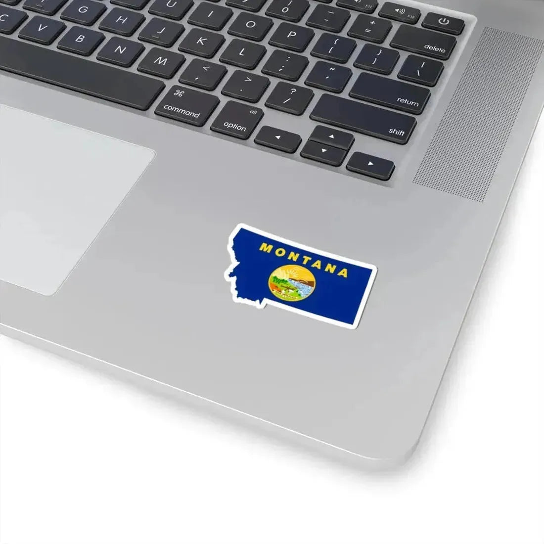 Flag-map of Montana (United States) STICKER Vinyl Kiss-Cut Decal - The Sticker Space
