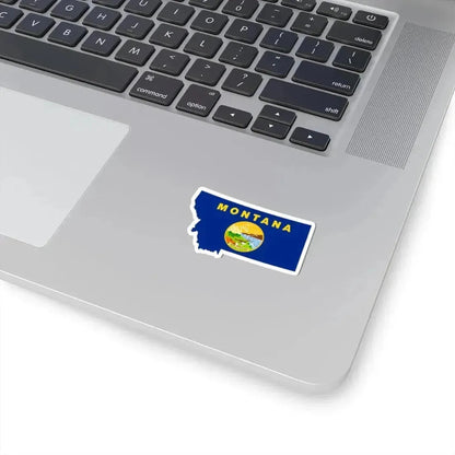 Flag-map of Montana (United States) STICKER Vinyl Kiss-Cut Decal - The Sticker Space