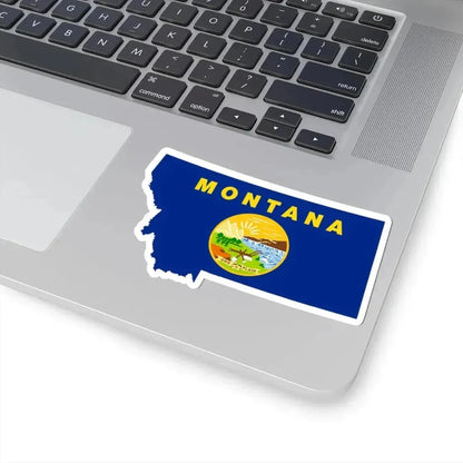 Flag-map of Montana (United States) STICKER Vinyl Kiss-Cut Decal - The Sticker Space