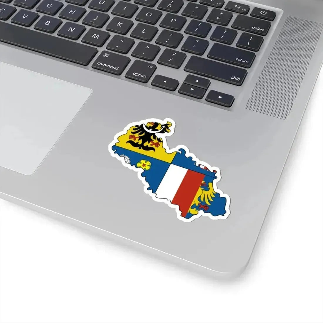 Flag-map of Moravian-Silesian Region (Czech Republic) STICKER Vinyl Kiss-Cut Decal - The Sticker Space