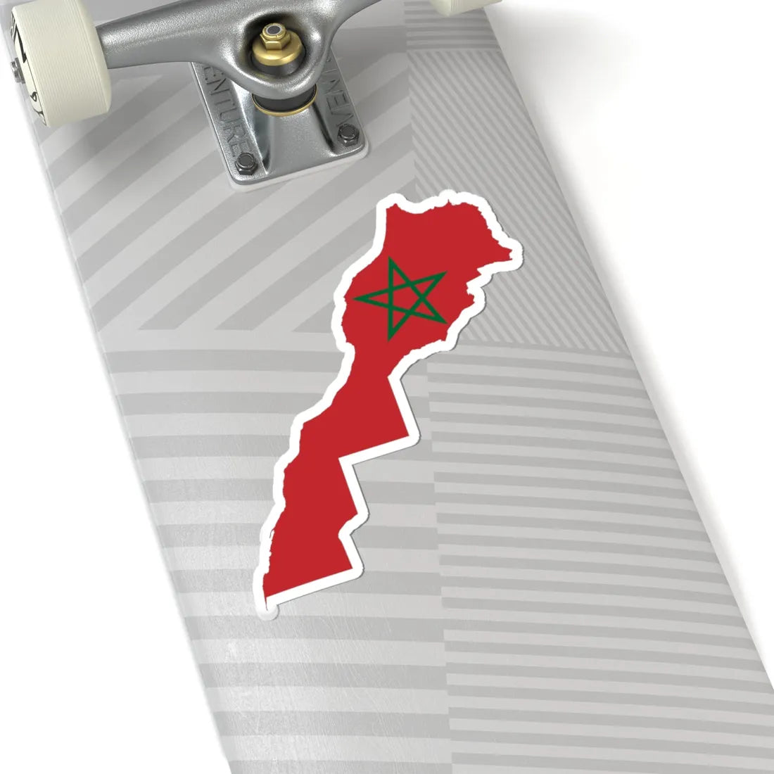 Flag Map of Morocco bordered (Morocco) STICKER Vinyl Kiss-Cut Decal - The Sticker Space