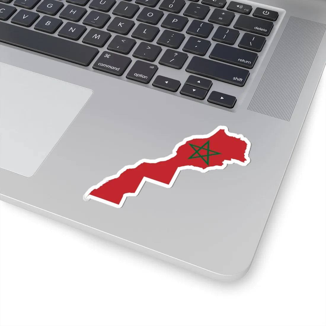 Flag Map of Morocco bordered (Morocco) STICKER Vinyl Kiss-Cut Decal - The Sticker Space