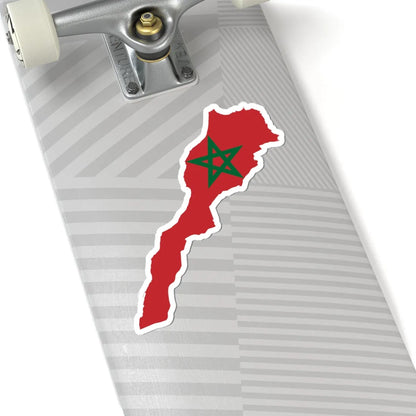 Flag map of Morocco de facto (Morocco) STICKER Vinyl Kiss-Cut Decal - The Sticker Space