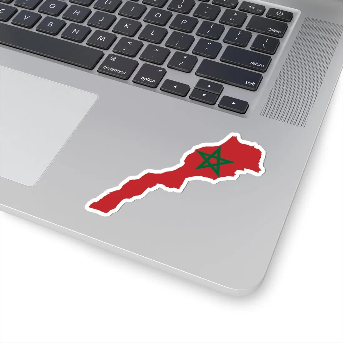 Flag map of Morocco de facto (Morocco) STICKER Vinyl Kiss-Cut Decal - The Sticker Space