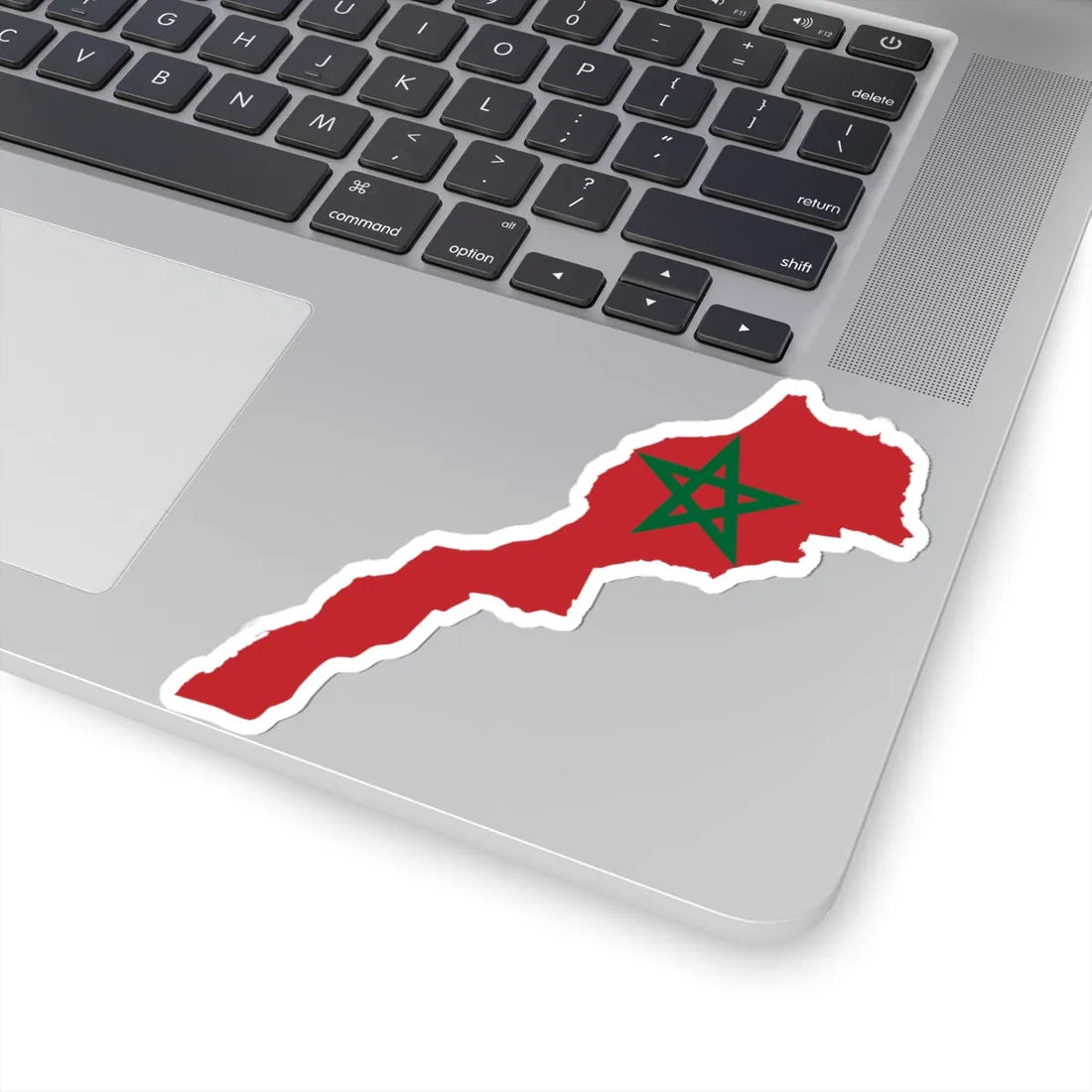 Flag map of Morocco de facto (Morocco) STICKER Vinyl Kiss-Cut Decal - The Sticker Space
