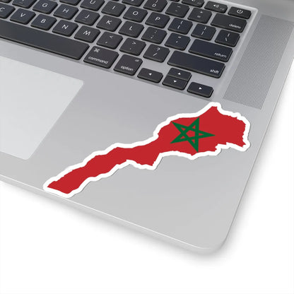 Flag map of Morocco de facto (Morocco) STICKER Vinyl Kiss-Cut Decal - The Sticker Space