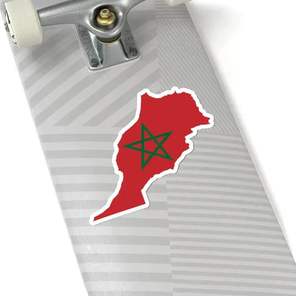 Flag-map of Morocco (Morocco) STICKER Vinyl Kiss-Cut Decal - The Sticker Space