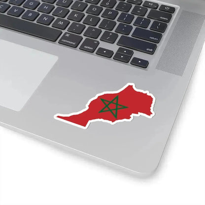 Flag-map of Morocco (Morocco) STICKER Vinyl Kiss-Cut Decal - The Sticker Space