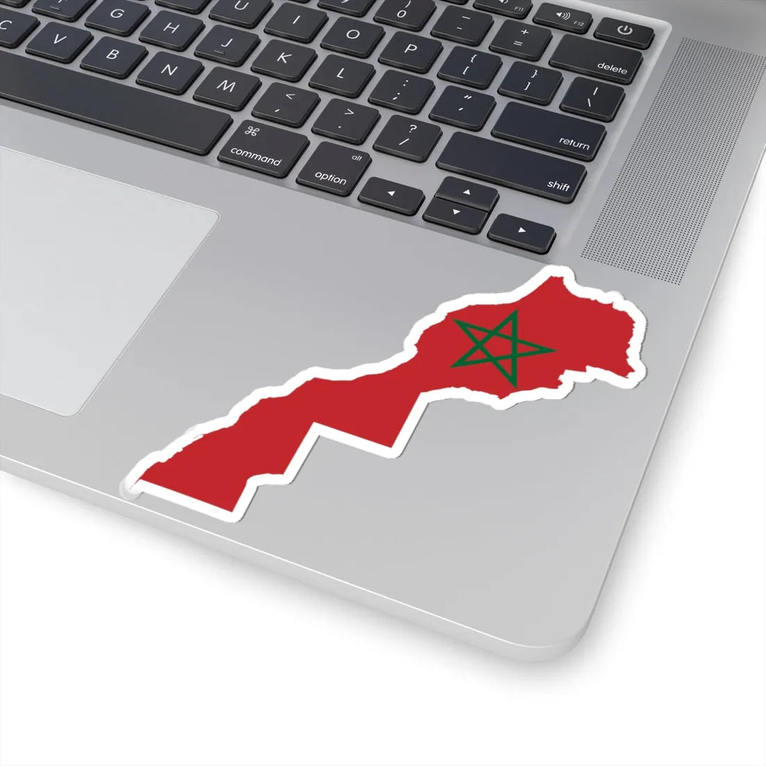 Flag map of Morocco (Morocco) STICKER Vinyl Kiss-Cut Decal - The Sticker Space