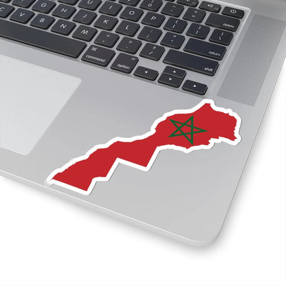 Flag map of Morocco (Morocco) STICKER Vinyl Kiss-Cut Decal - The Sticker Space
