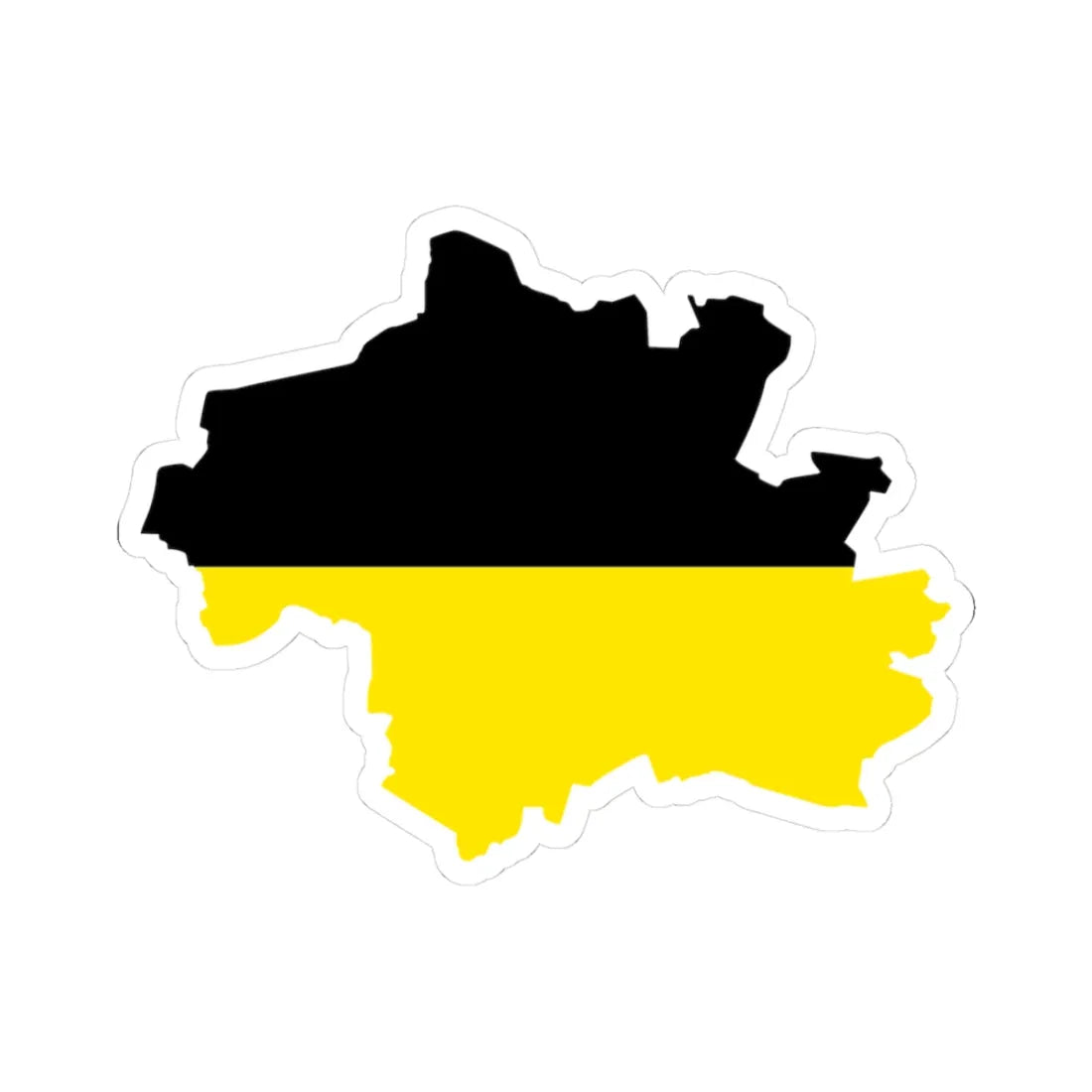 Flag-map of Munich striped (Germany) STICKER Vinyl Kiss-Cut Decal 3 Inch White - The Sticker Space