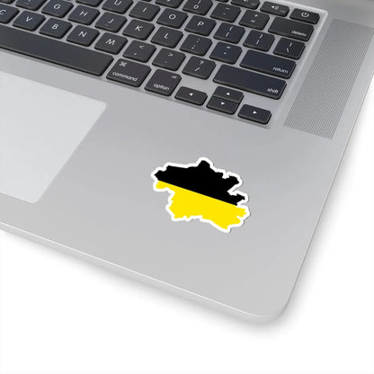 Flag-map of Munich striped (Germany) STICKER Vinyl Kiss-Cut Decal - The Sticker Space