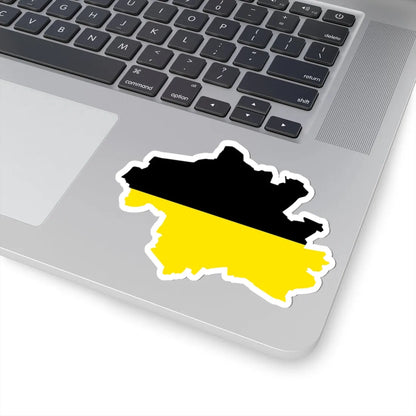 Flag-map of Munich striped (Germany) STICKER Vinyl Kiss-Cut Decal - The Sticker Space