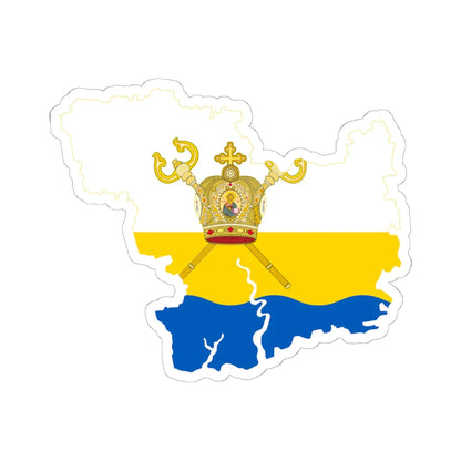 Flag-map of Mykolaiv Oblast (Ukraine) STICKER Vinyl Kiss-Cut Decal 6 Inch White - The Sticker Space