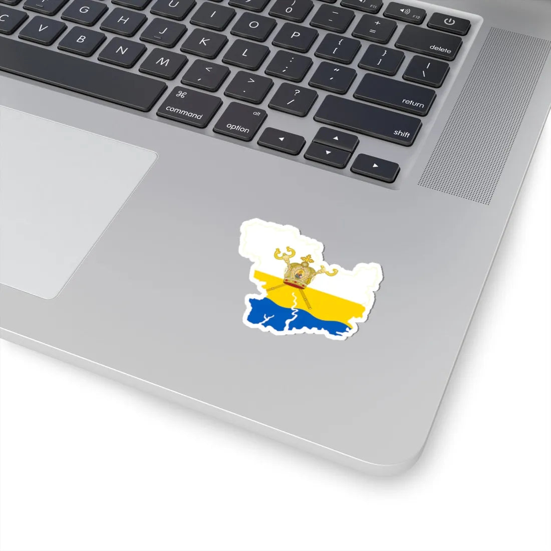 Flag-map of Mykolaiv Oblast (Ukraine) STICKER Vinyl Kiss-Cut Decal - The Sticker Space