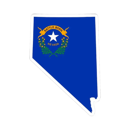 Flag-map of Nevada (United States) STICKER Vinyl Kiss-Cut Decal 3 Inch White - The Sticker Space