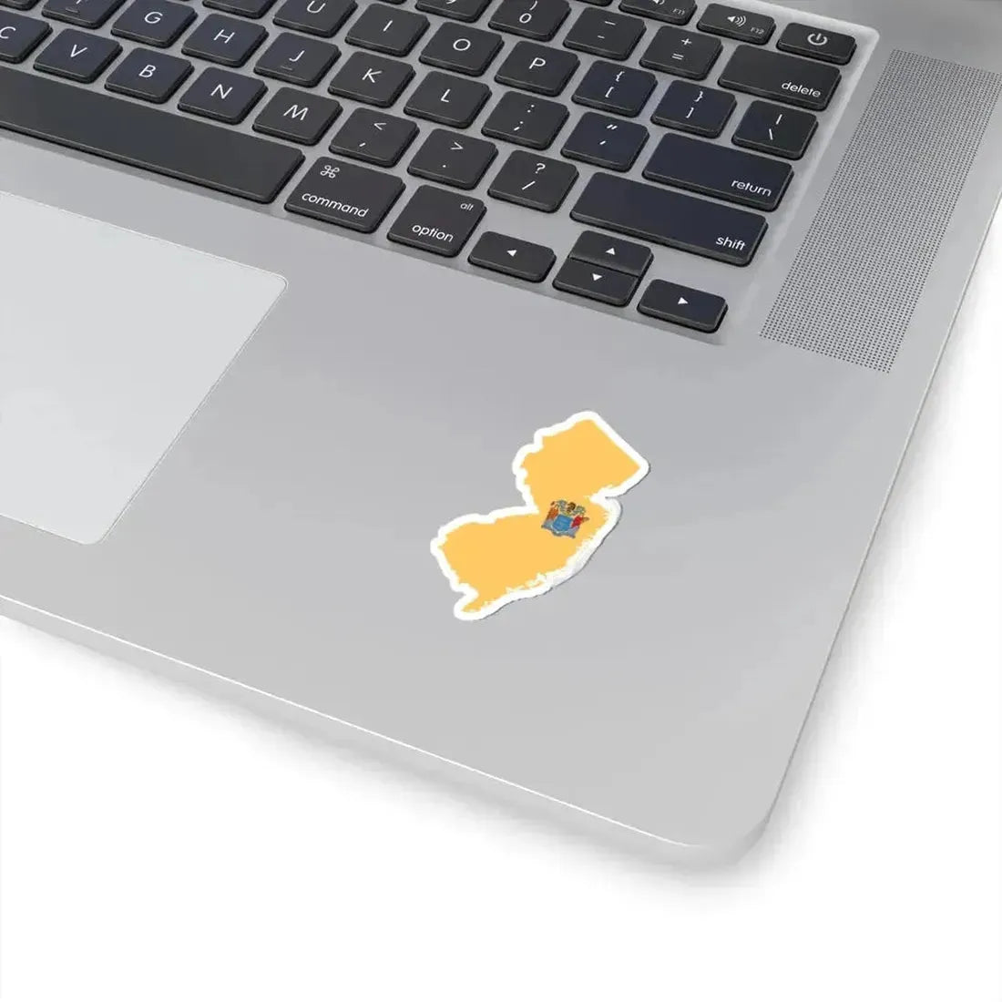 Flag-map of New Jersey (United States) STICKER Vinyl Kiss-Cut Decal - The Sticker Space