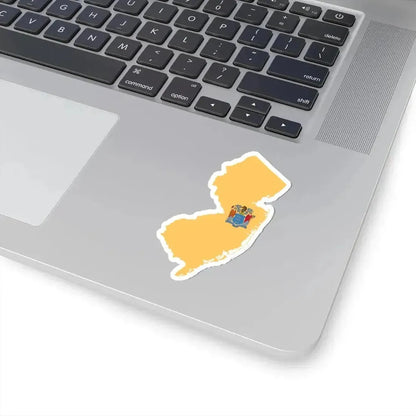 Flag-map of New Jersey (United States) STICKER Vinyl Kiss-Cut Decal - The Sticker Space