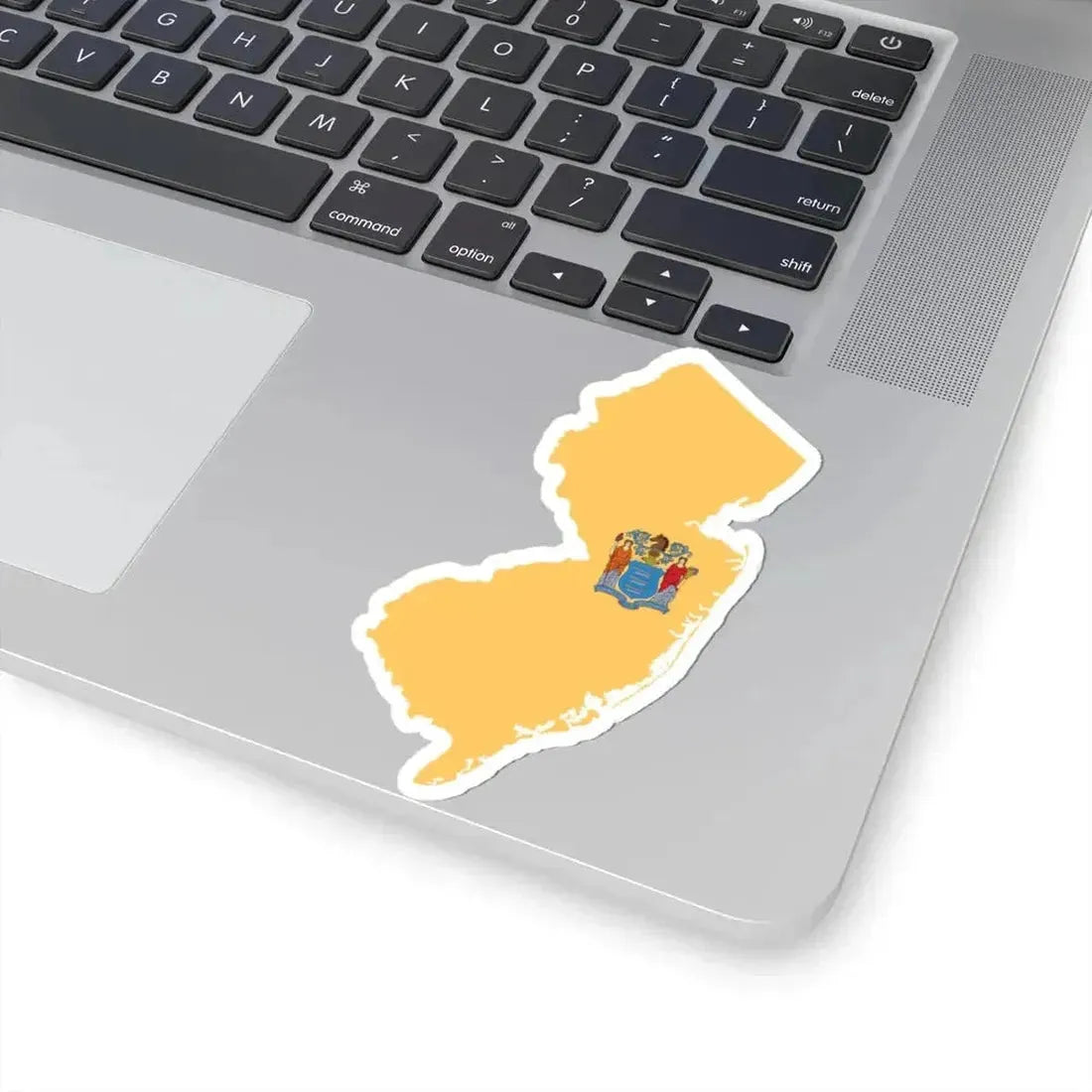 Flag-map of New Jersey (United States) STICKER Vinyl Kiss-Cut Decal - The Sticker Space