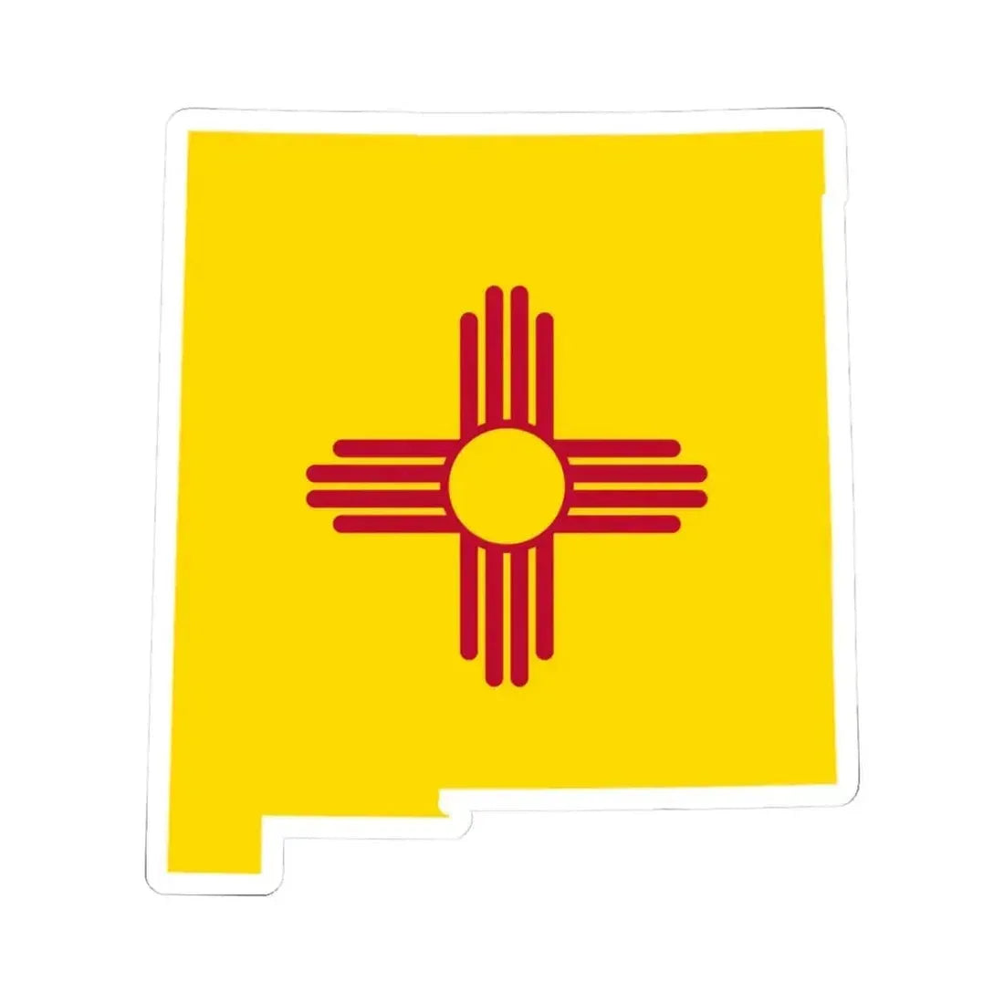 Flag-map of New Mexico (United States) STICKER Vinyl Kiss-Cut Decal 3 Inch White - The Sticker Space