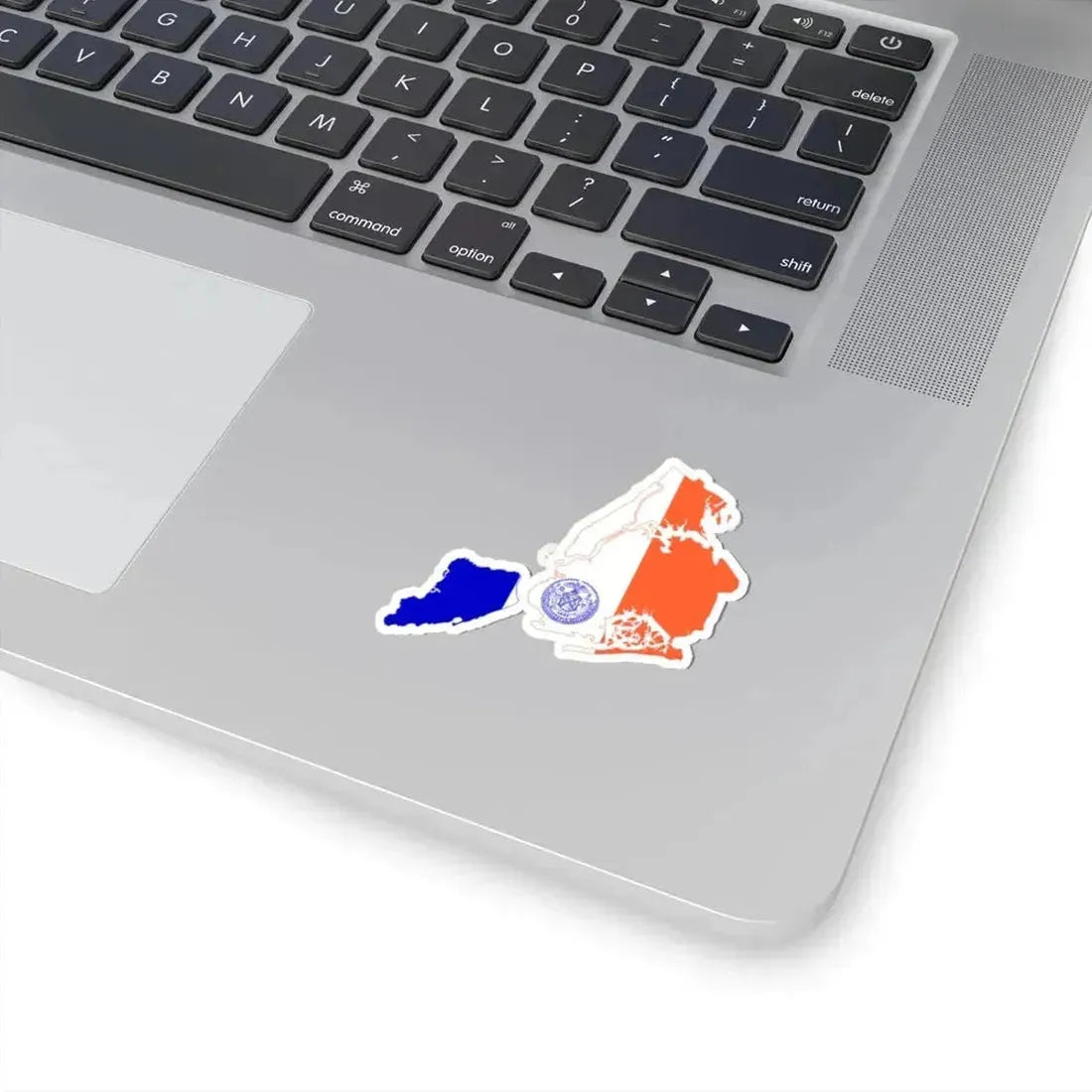 Flag-map of New York City (United States) STICKER Vinyl Kiss-Cut Decal - The Sticker Space