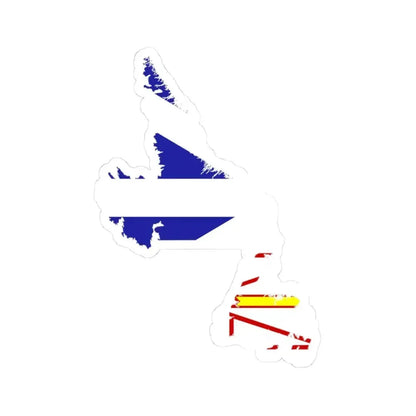 Flag-map of Newfoundland and Labrador (Canada) STICKER Vinyl Kiss-Cut Decal 3 Inch White - The Sticker Space