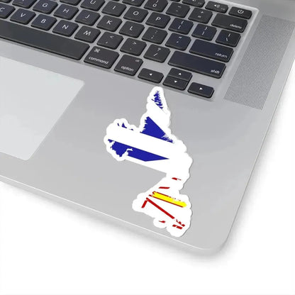 Flag-map of Newfoundland and Labrador (Canada) STICKER Vinyl Kiss-Cut Decal - The Sticker Space