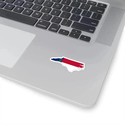 Flag-map of North Carolina (United States) STICKER Vinyl Kiss-Cut Decal - The Sticker Space